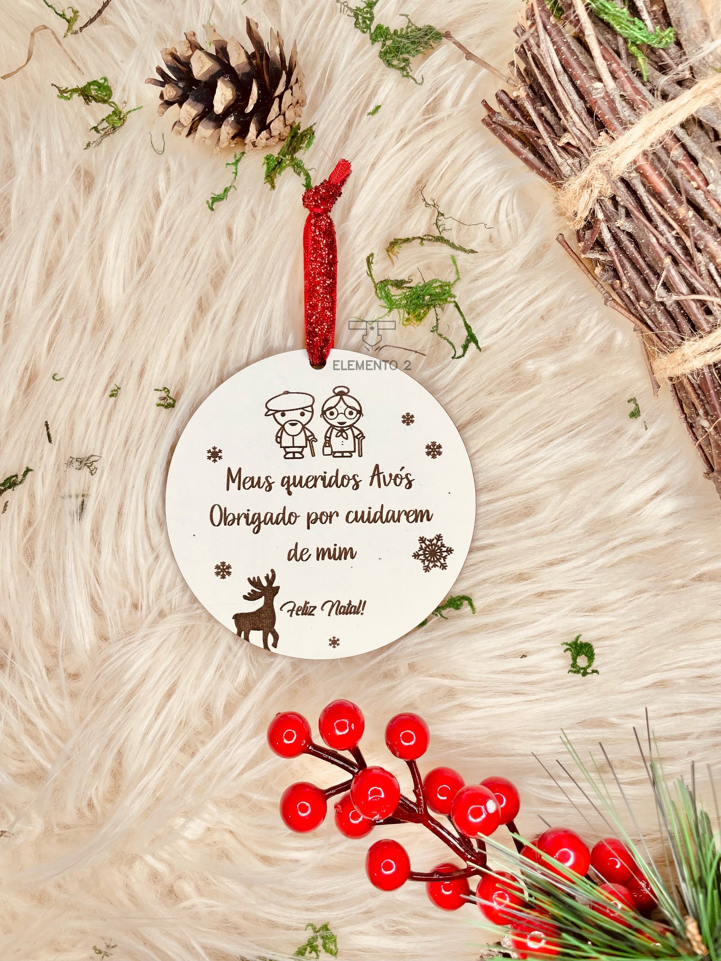 Bola de Natal “Meus queridos avós”
