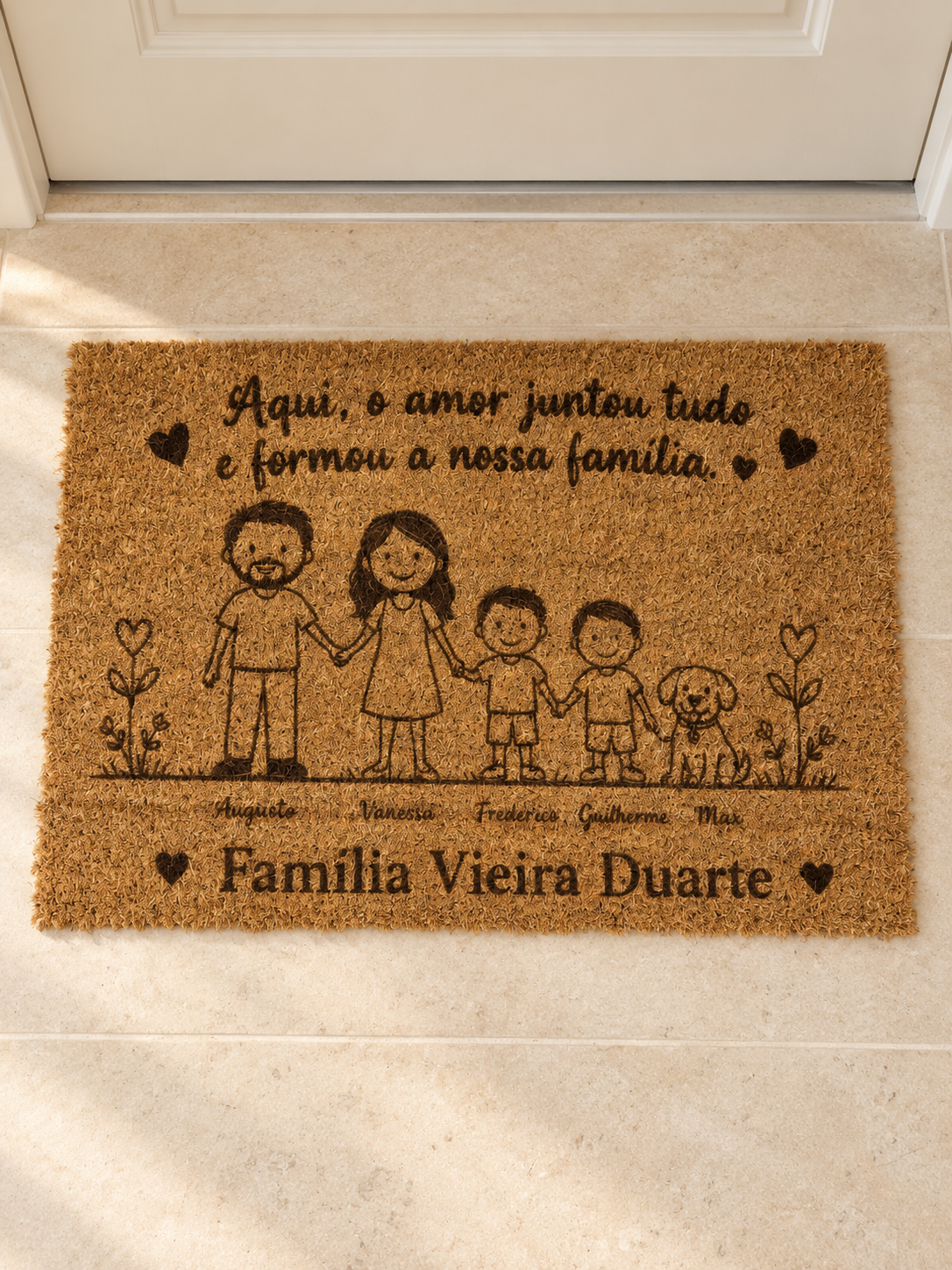 Tapete " Aqui, o amor juntou tudo e formou a nossa família."