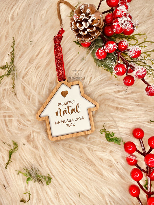 Bola de Natal "Primeiro Natal na nossa casa"