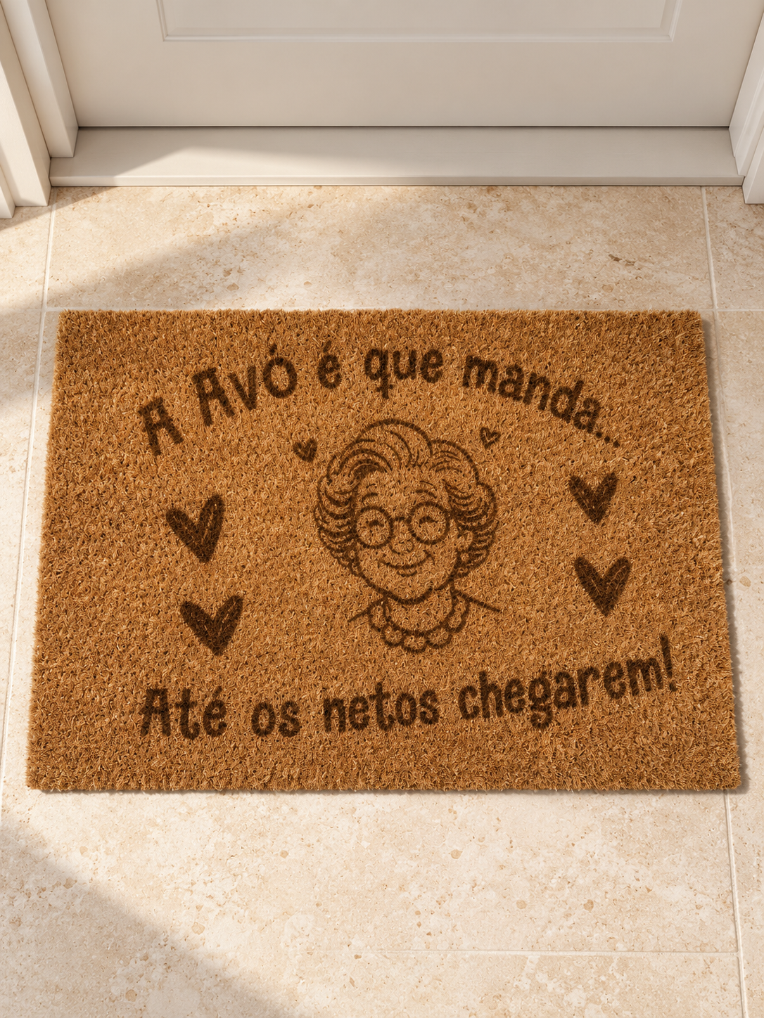 Tapete "A avó é que manda... até os netos chegarem!"