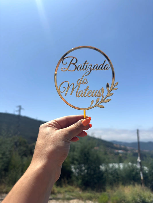 Topo de bolo "Batizado"
