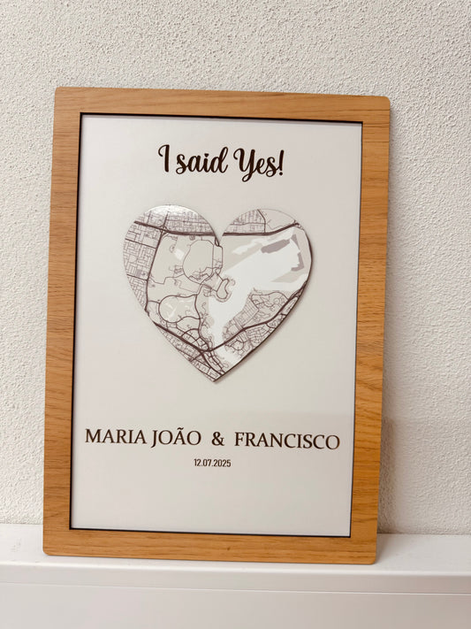 Mapa do amor “I Said Yes”