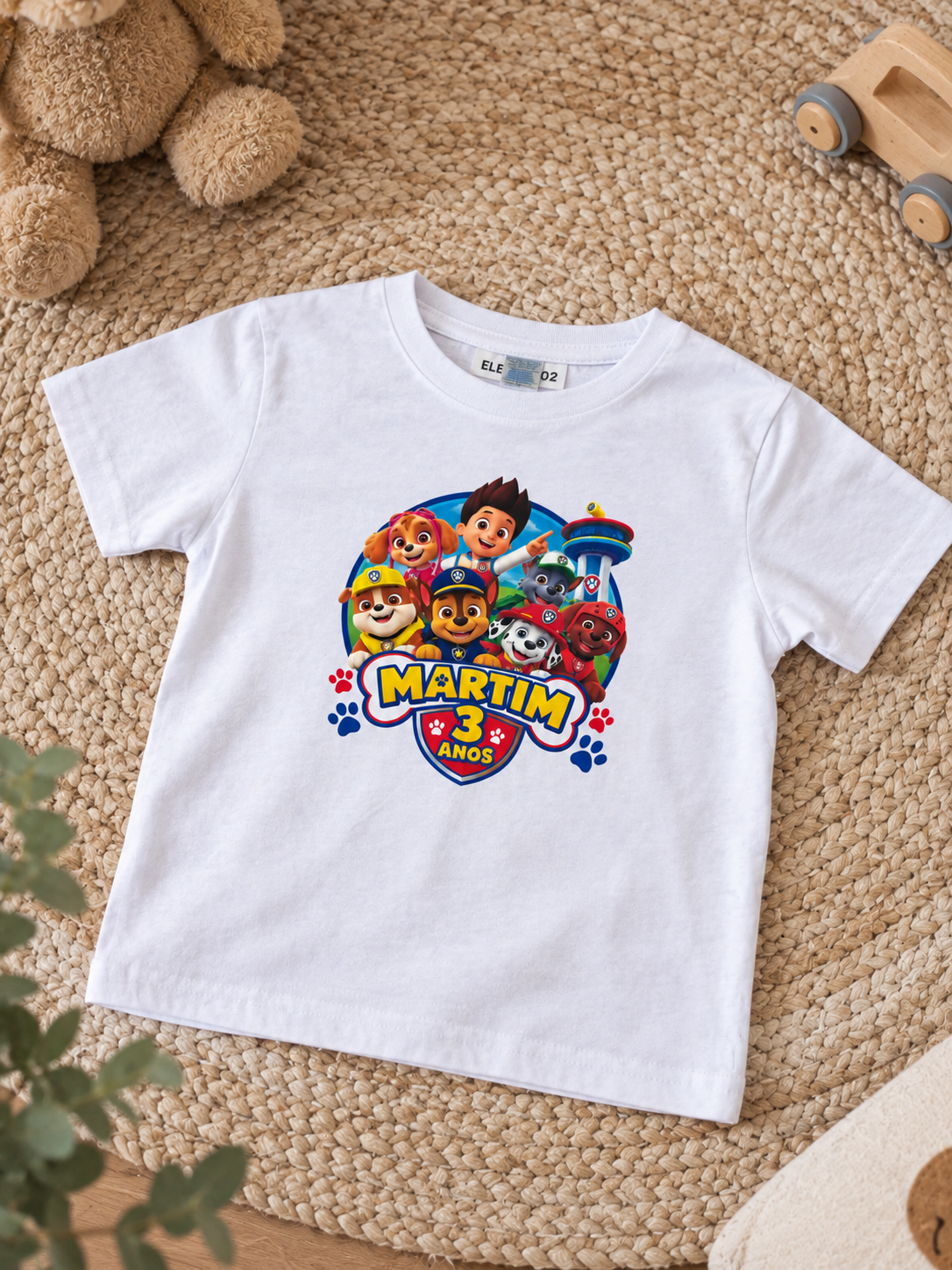 T-shirt personalizada "Aniversário"