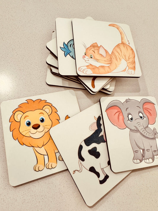 Placas de aprendizagem "Animais"
