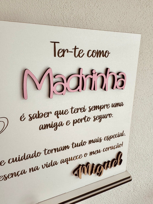 Moldura Madrinha com ilustração