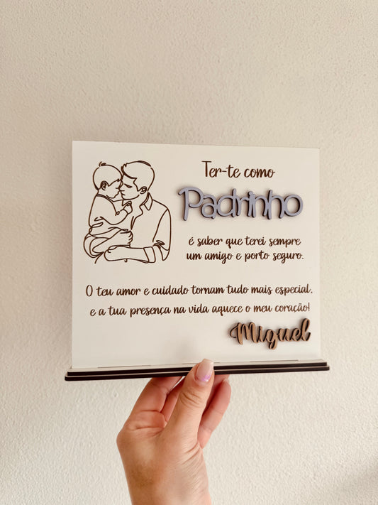 Moldura Padrinho com ilustração