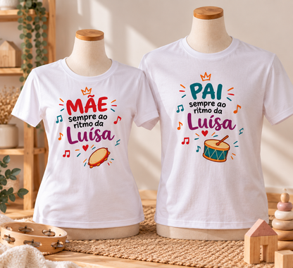 T-shirt personalizada "Sempre ao ritmo da Luísa"