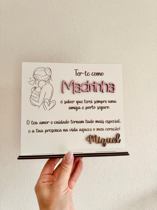 Moldura Madrinha com ilustração
