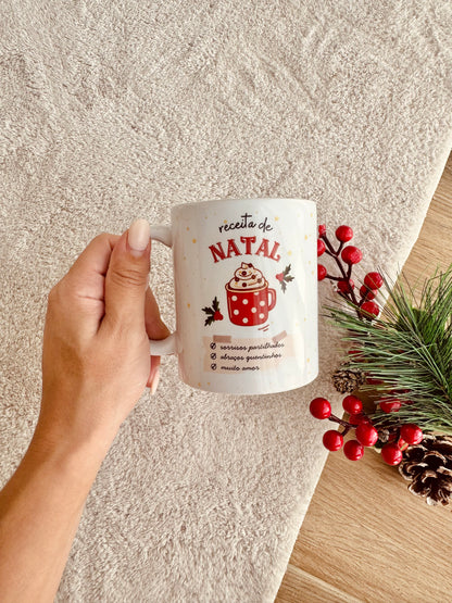Caneca natalícia com foto