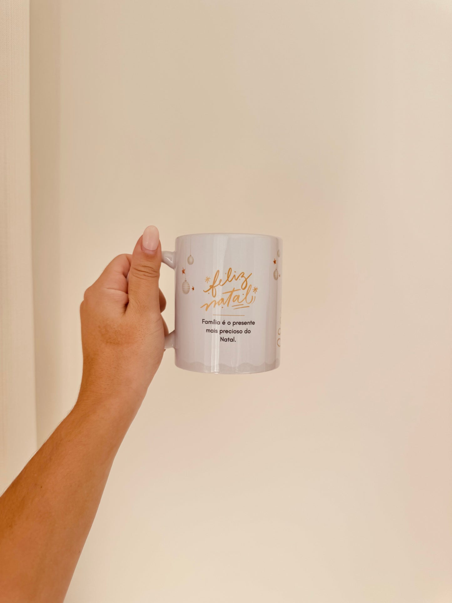 Caneca natalícia com foto