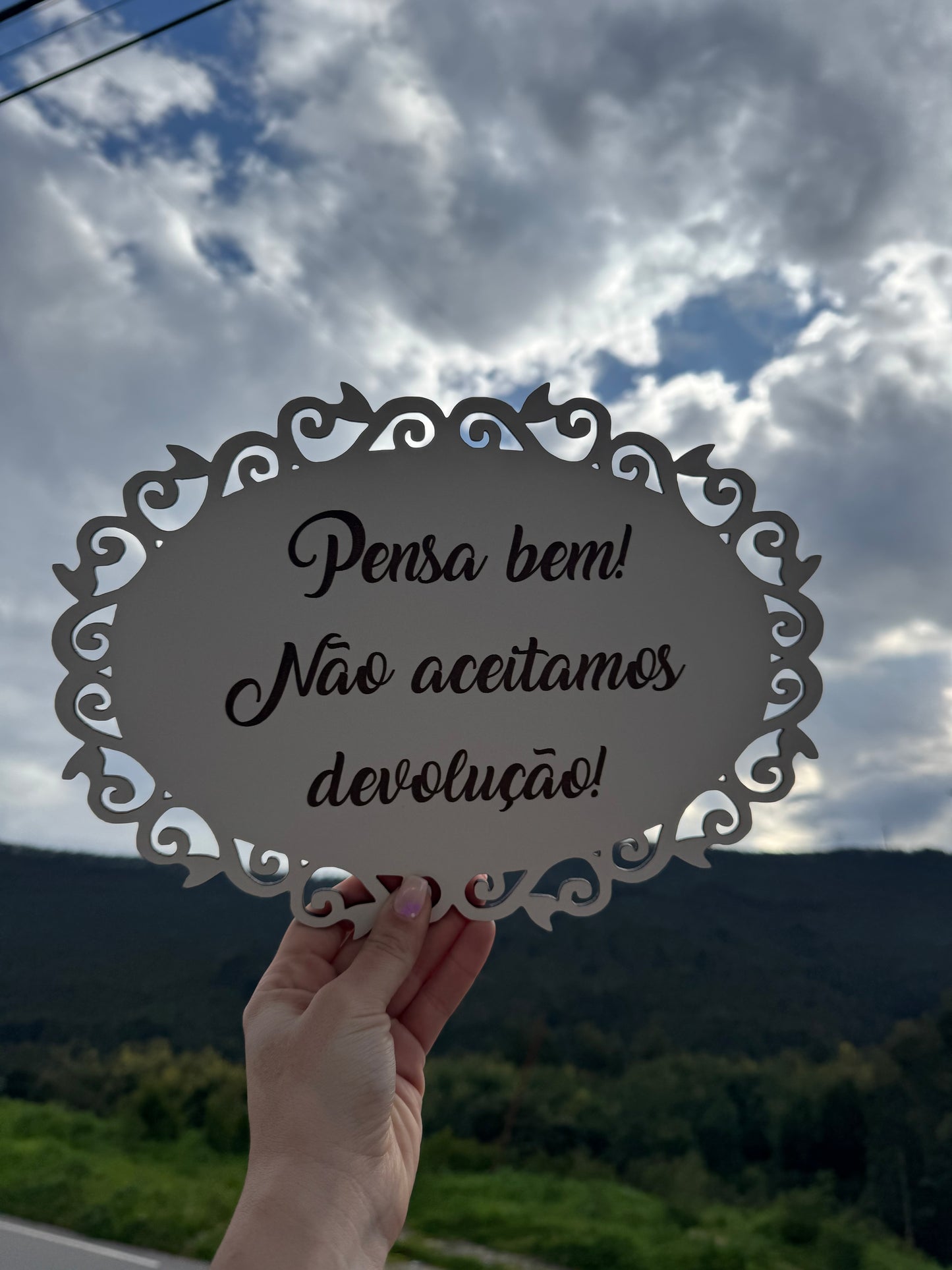 Placa Casamento “Pensa bem”