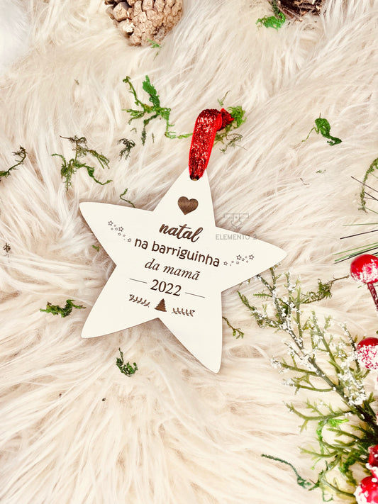 Estrela de Natal "Natal da barriguinha da mamã"