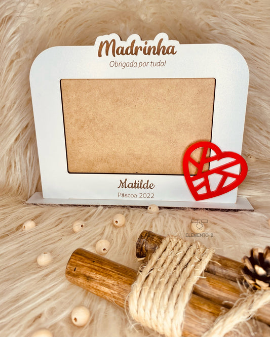 Moldura com coração em Acrílico