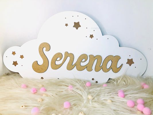Decoração de quarto “Nuvem com nome”