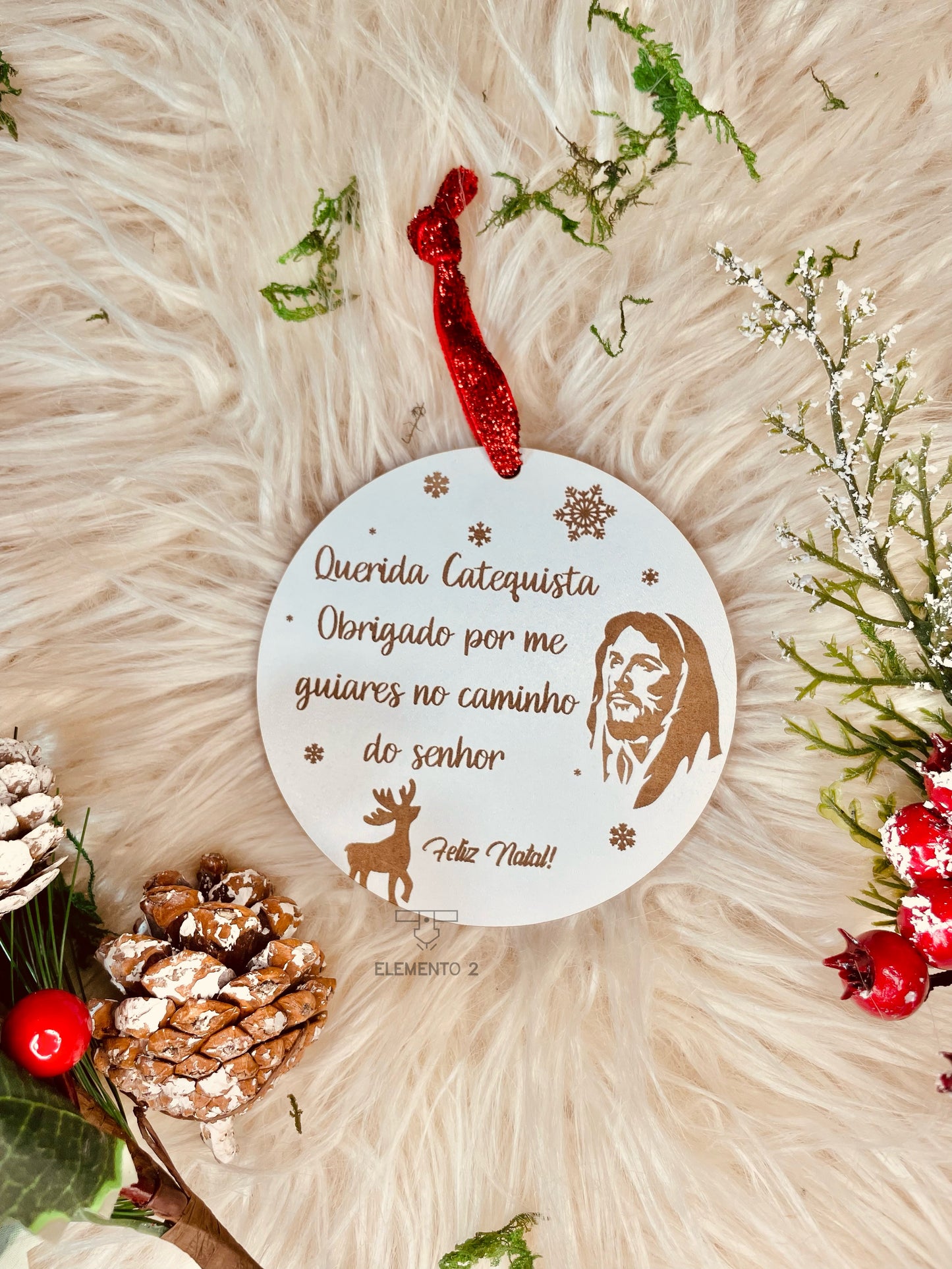 Bola de Natal "Obrigado por cuidares de mim"