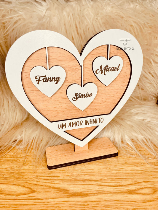 Coração família "Um amor infinito"
