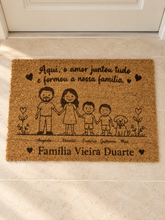 Tapete " Aqui, o amor juntou tudo e formou a nossa família."