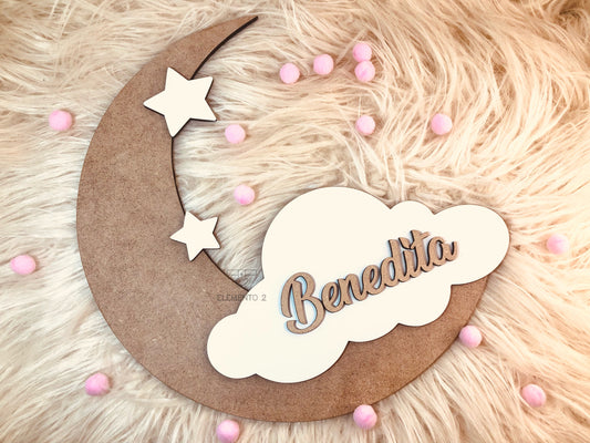 Decoração de quarto "Lua & Nuvem”