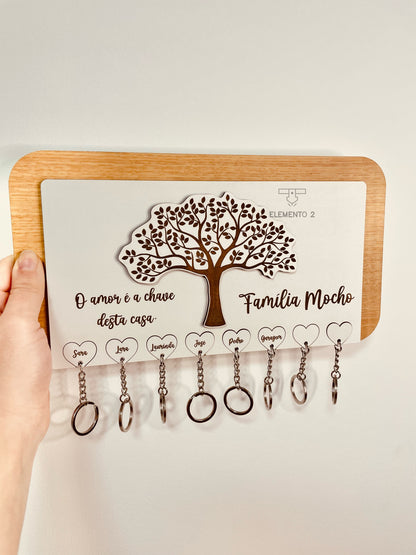 Chaveiro "O amor é a chave desta casa"