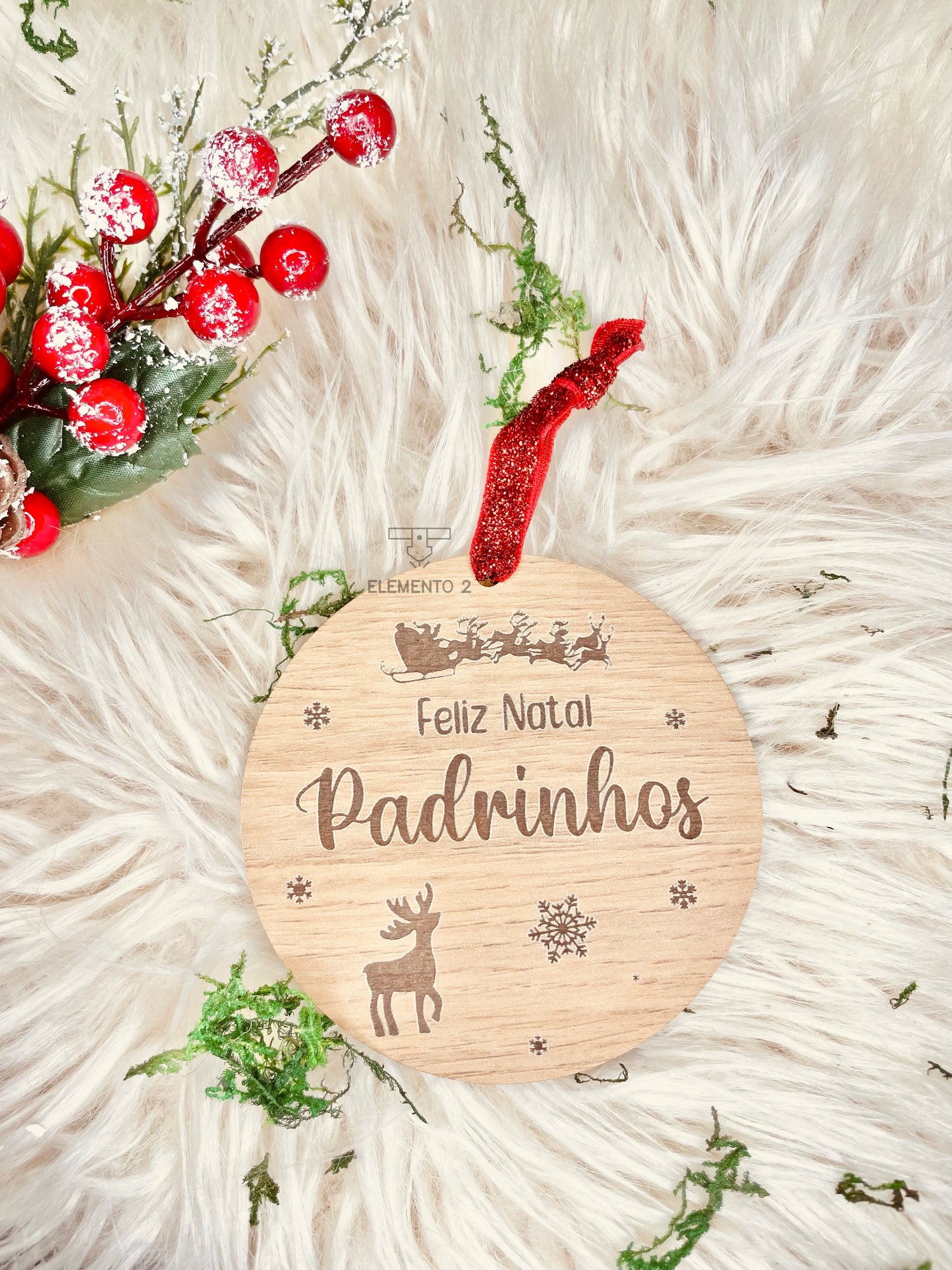 Bola de Natal “Feliz Natal Padrinhos”