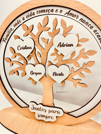 Árvore genealógica "Juntos para sempre"