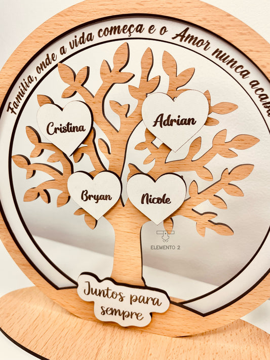 Árvore genealógica "Juntos para sempre"