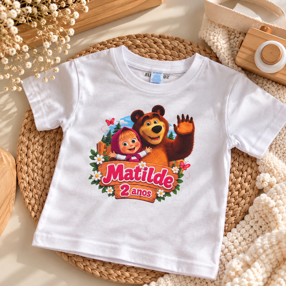 T-shirt personalizada "Aniversário"
